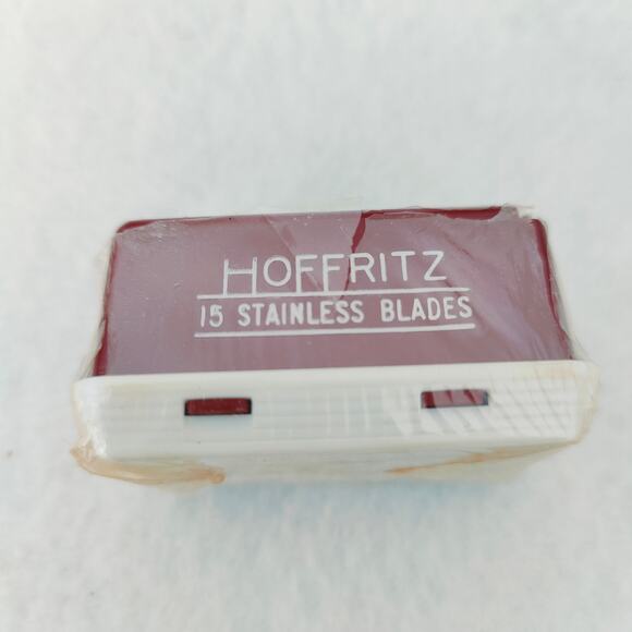 Hoffritz 15 Stainless Razor Shaving Blades Slide Pak New Sealed Vintage Mens - Picture 4 of 4
